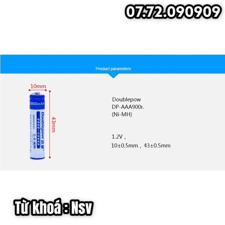 Nsv bộ 4 viên pin đũa 1,2v - 900mah double pow
