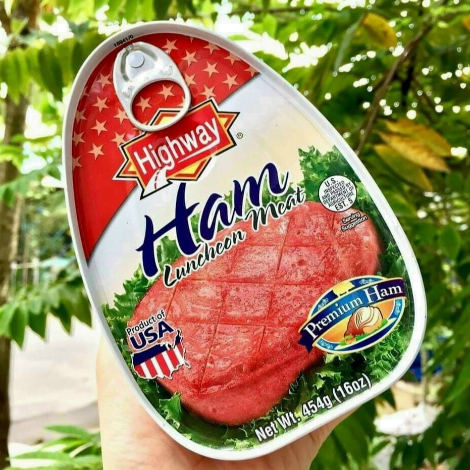 Date 09/27 thịt hộp ham highway ham luncheon meat mỹ 454g