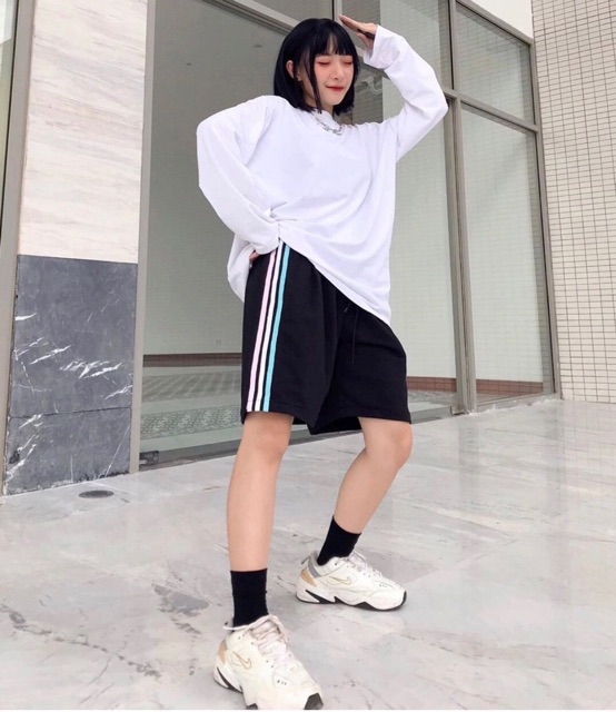 Quần short thun 3 line RIO - Quần short thun nam nữ