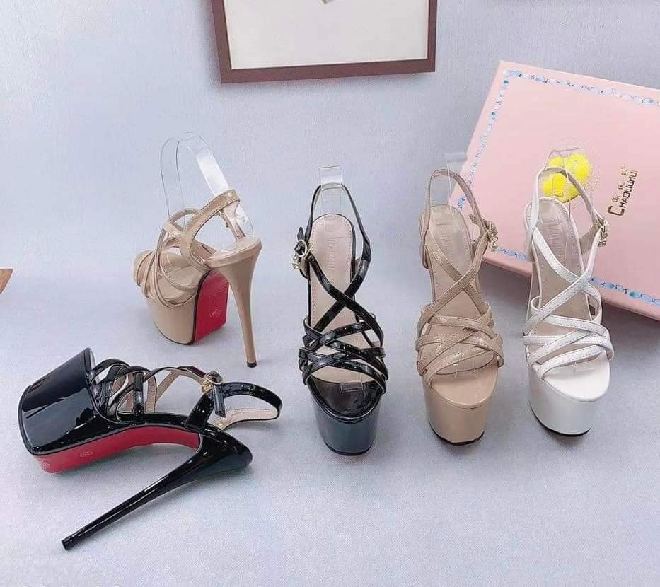 Xăng đan, sandals, giày cao gót hoa hậu, giày catwalk cao cấp quảng châu