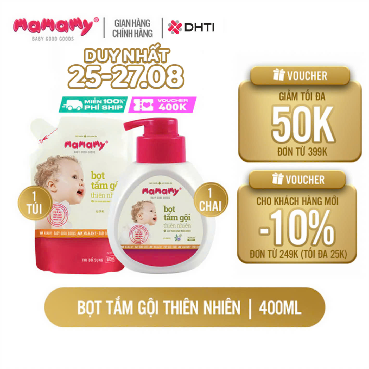 Sữa tắm gội đầu tạo bọt cao cấp cho bé Mamamy gốc thực vật thiên nhiên, dịu lành hương Floral/Fancy/Raspberry/Blueberry