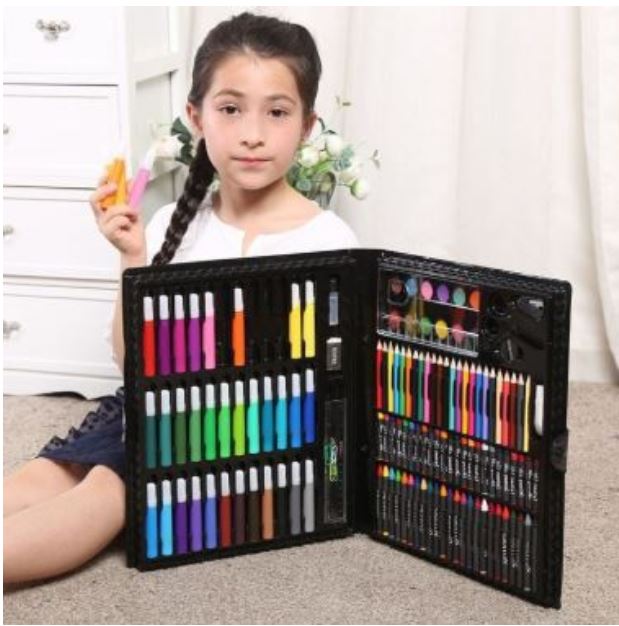 Hộp màu lông - sáp - gỗ - nước 150 chi tiết đủ dạng cho bé tô vẽ thỏa thích - thỏa sức sáng tạo