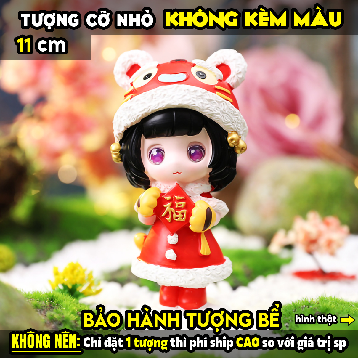 Tượng tô màu chọn mẫu, BÉ ĐÓN GIÁNG SINH size L, tượng thạch cao (Không kèm màu), tô tượng