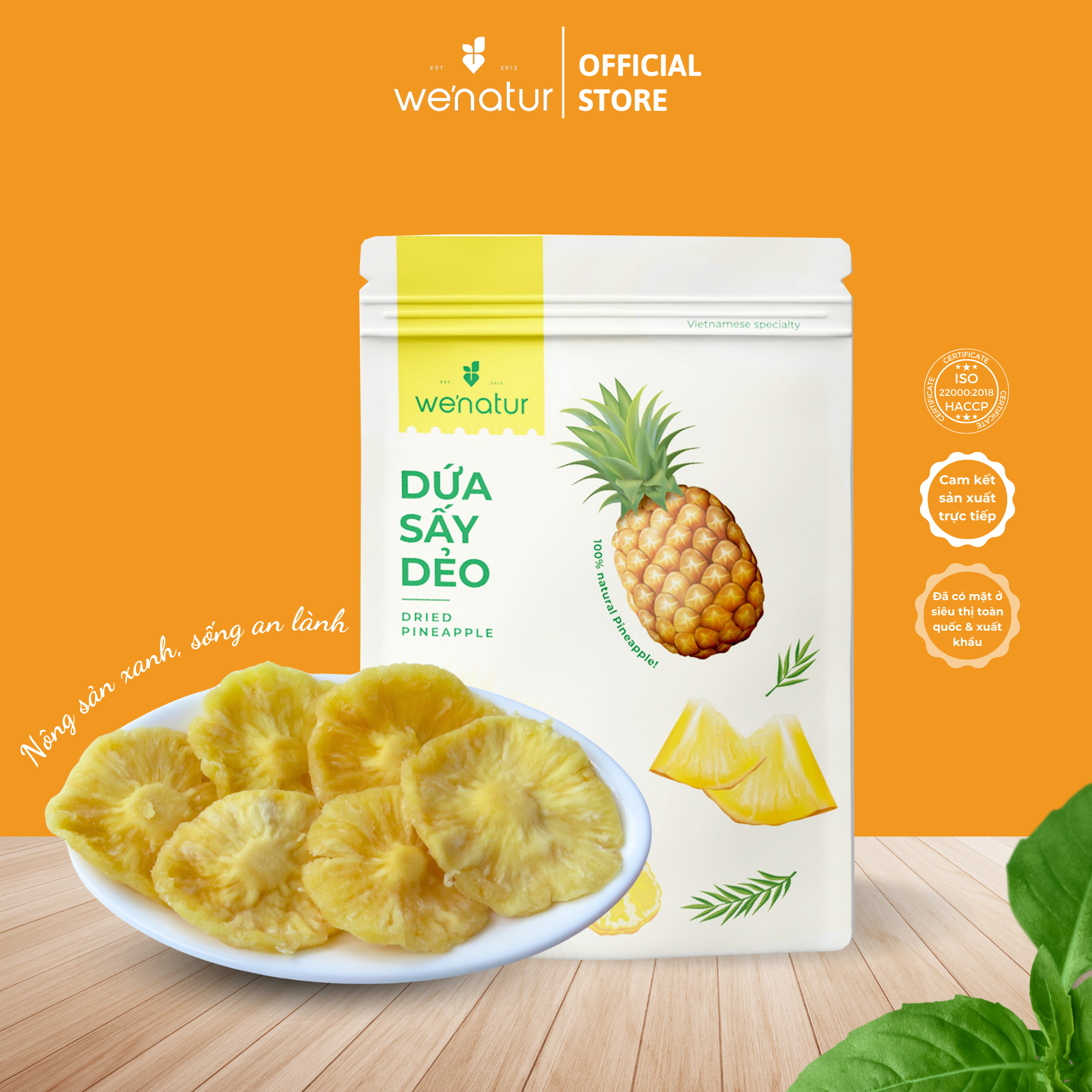 Dứa Sấy Dẻo Nguyên Vị we'natur 100g