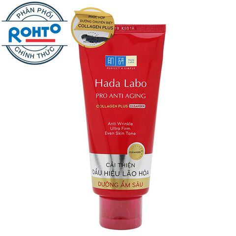 [HCM]Sữa rửa mặt dưỡng chuyên biệt chống lão hóa Hada Labo Pro Anti Aging Cleanser 80g