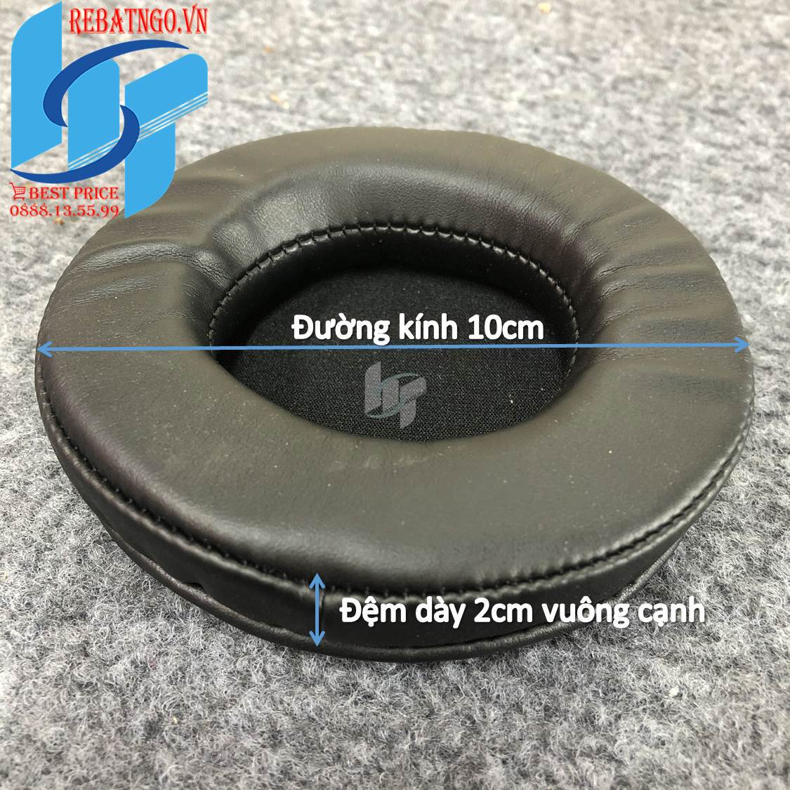 Ốp - đệm tai nghe 2 tầng tròn 10.2x2cm đệm da - màng vải đen Zidli ZH12s-ZH7-ZH17 - Lightning A2-A3  - Assassins X3-X5-x8