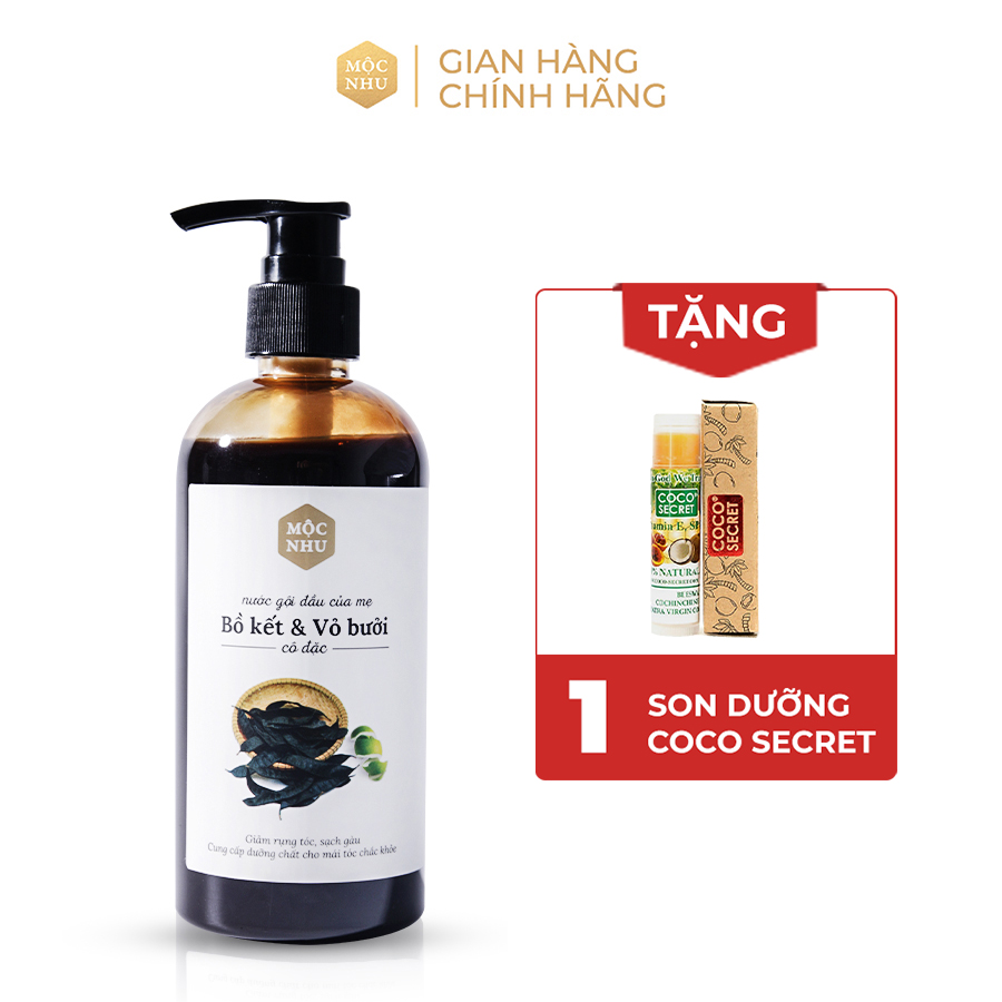 Nước Gội Bồ Kết Và Vỏ Bưởi Mộc Nhu 300ml - Ngăn Rụng Tóc & Kích Thích Mọc Tóc