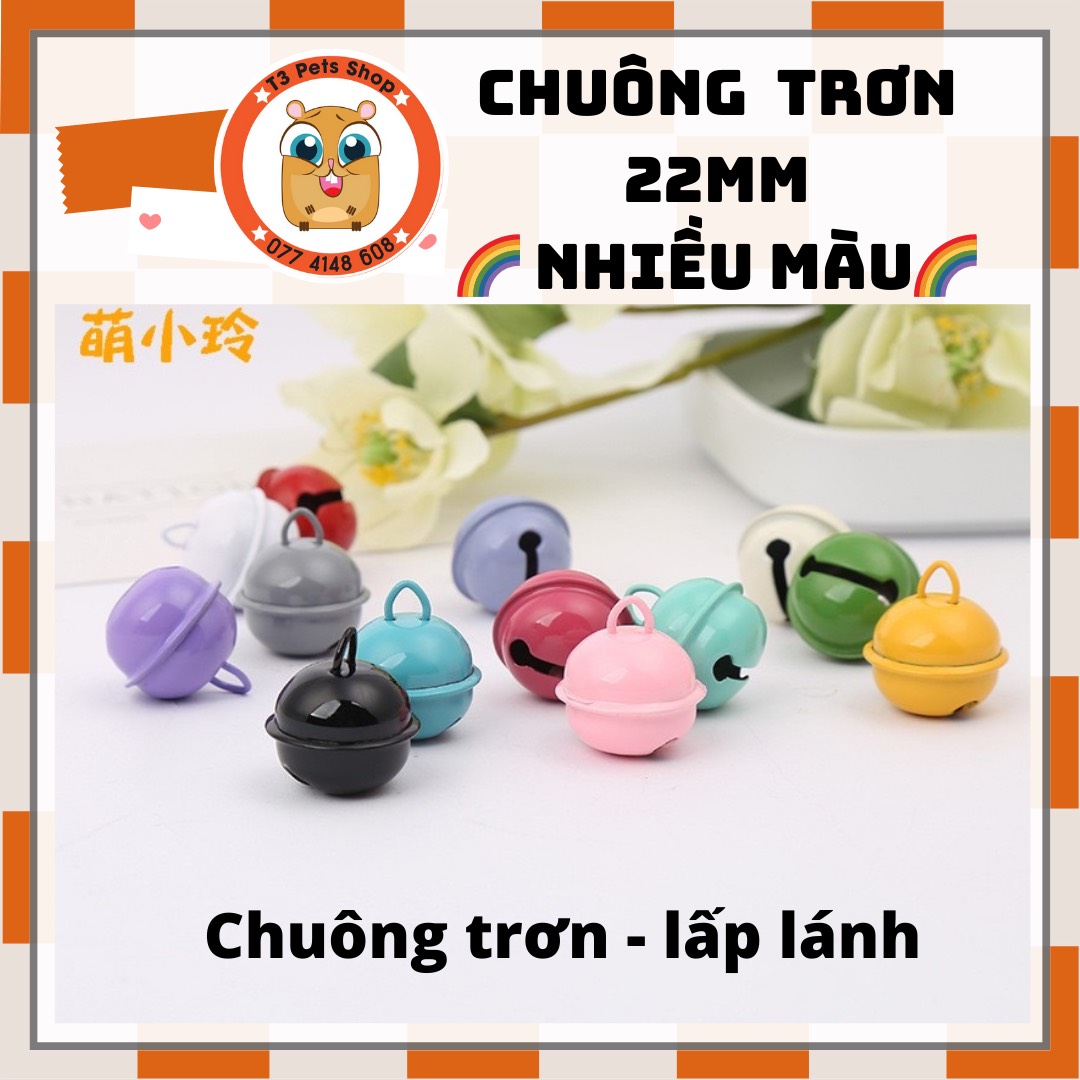 chuông màu trơn 22mm cho chó mèo