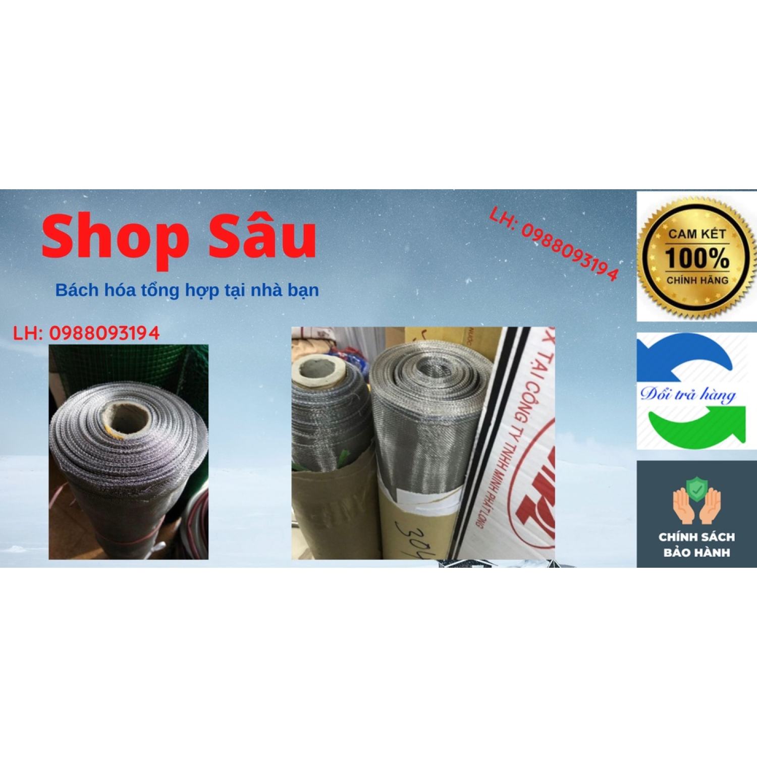 Lưới mềm inox 304 chống muỗi, côn trυng khổ 1m2 - giá bán theo mét dài