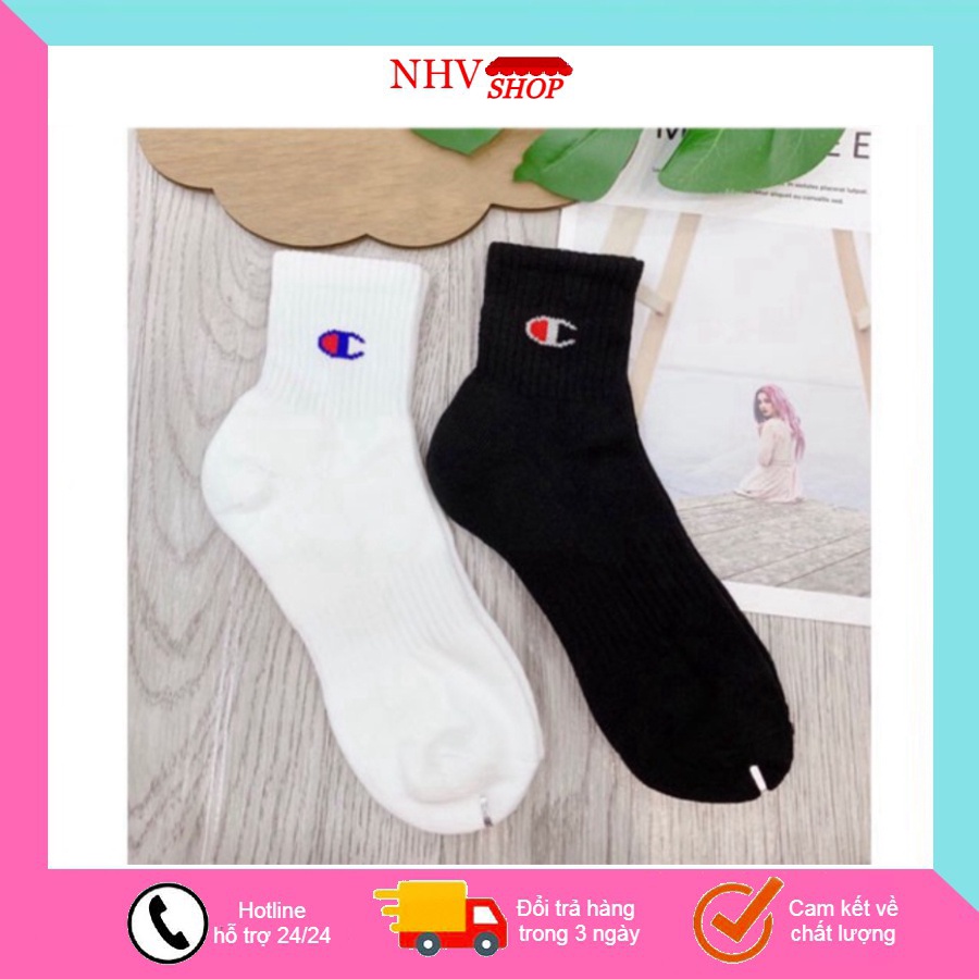 Tất champion cổ thấp siêu dày hàng xuất dư cao cấp