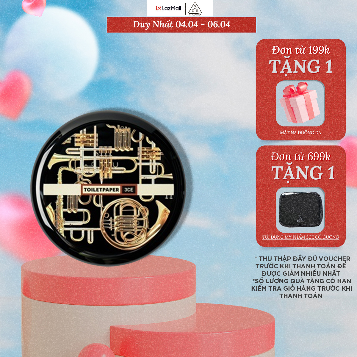 Phấn phủ toiletpaper 3ce makeup fix powder 9g