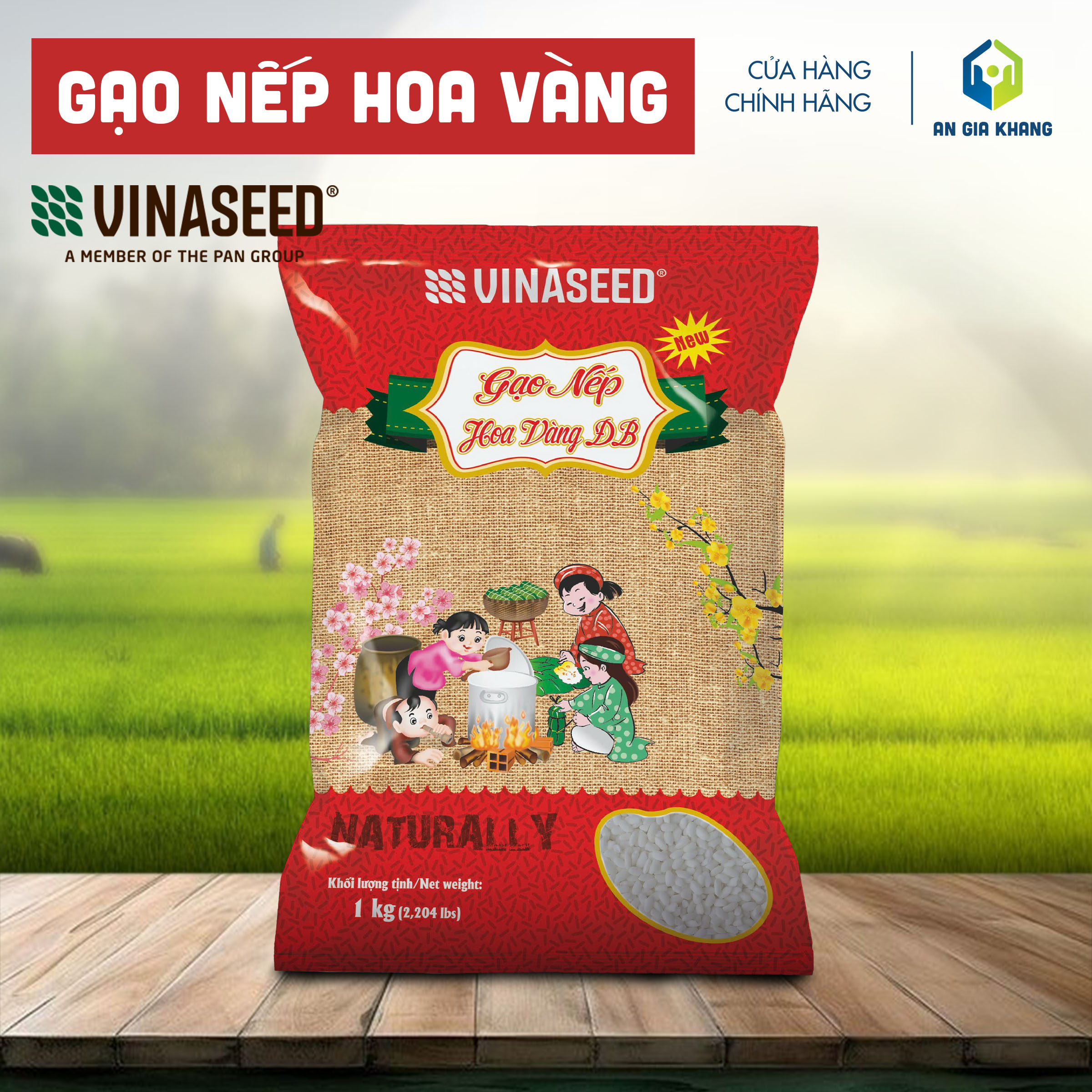 [TÚI 3KG] Gạo ST25 Sinh Thái Vinaseed - Cơm ngon hương vị tự nhiên - An Gia Khang Food