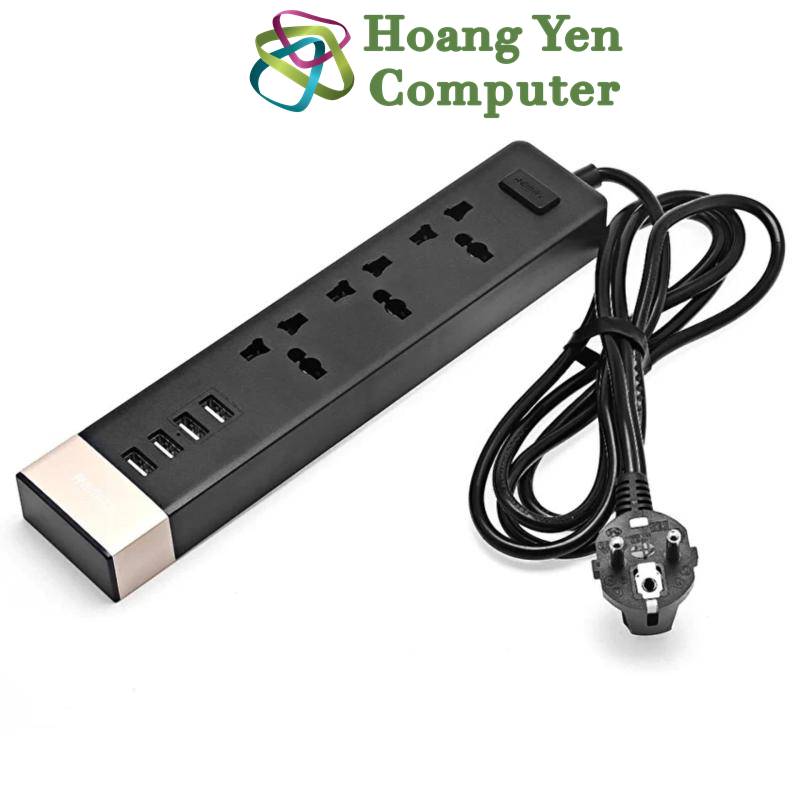 Ổ Cắm Điện Remax RU-S2 Kiêm Cốc Sạc 4 Cổng USB - BH 1 năm