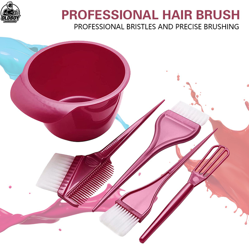 Salon Tóc Tự làm Bộ dụng cụ nhuộm 5-mảnh nhuộm tóc Bộ bát làm tóc, làm đẹp, và nhuộm tóc Công cụ chuyên nghiệp nhuộm tóc Bộ cọ