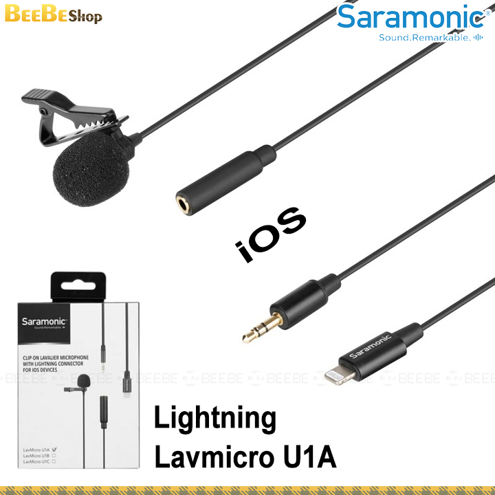 Saramonic lavmicro u1a - micro cài áo giắc lightning cho iphone, ipad, tiếng trong và rõ