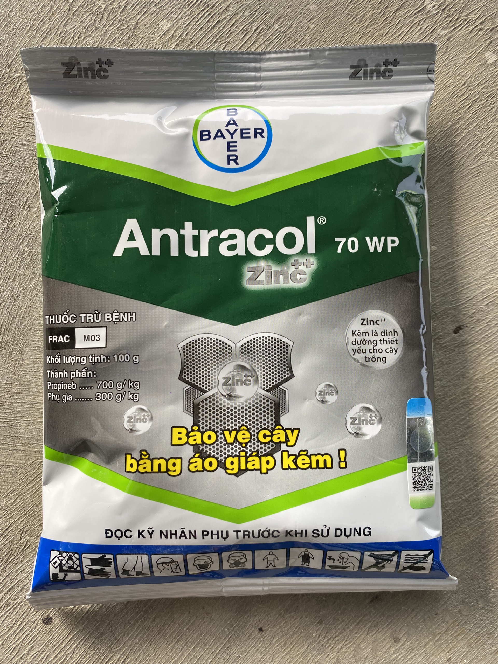 Thuốc trừ nấm bệnh cây trồng Antracol 700uWP (100g)