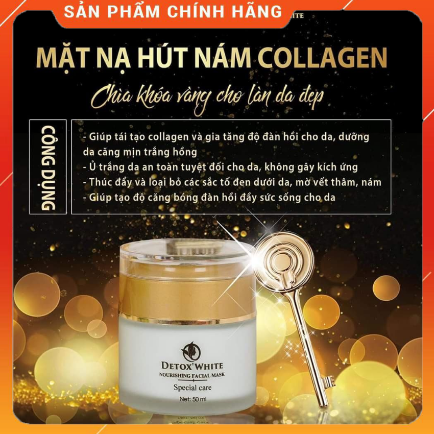 Mặt nạ hút chân nám, thải độc da detox white 50ml