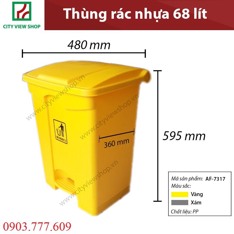 Thùng rác nhựa pp 68 lít