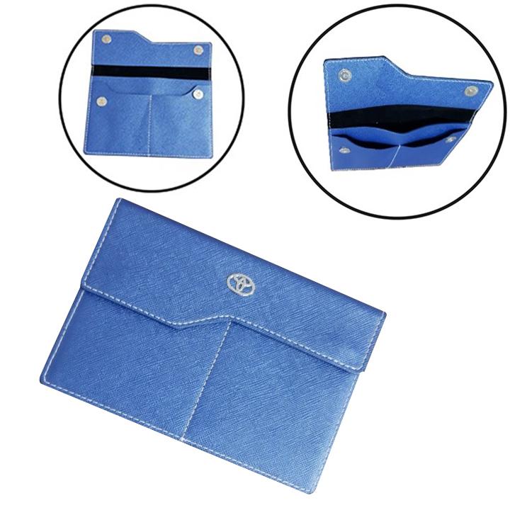 Ví da đựng giấy tờ đăng kiểm xe hơi, ô tô theo logo các hãng xe kích thước 18 X 13cm (Toyota)