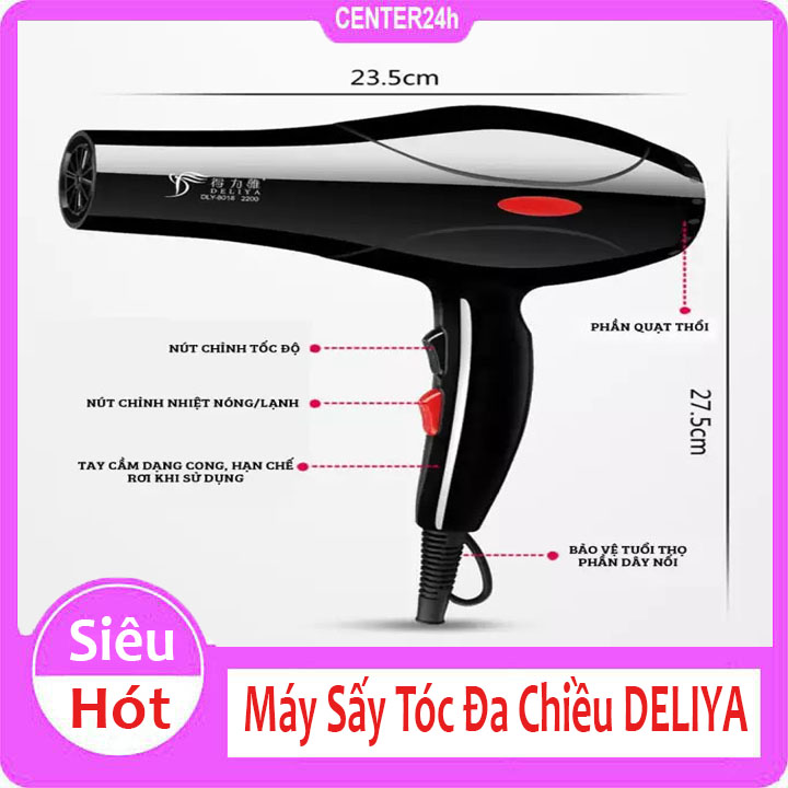 máy sấy tóc DELIYA mini giá rẻ, máy sấy tóc công suất lớn, máy sấy tóc mini cute, máy sấy tóc 2 chiều tạo kiểu - center24h