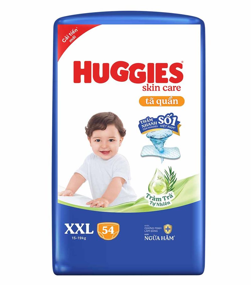 Tã/Bỉm quần Huggies Size XXL54 ( Mẫu Tràm Trà chương trình mới nhất Cty) BAO BÌ TÙY THUỘC THEO NHÀ SẢN XUẤT