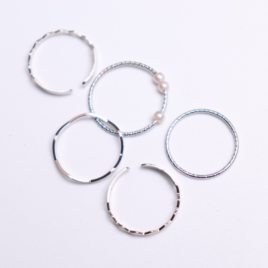 Combo 5 Chiếc Nhẫn Ngọc Trai Phong Cách Hàn 5NHANNGOCTRAI