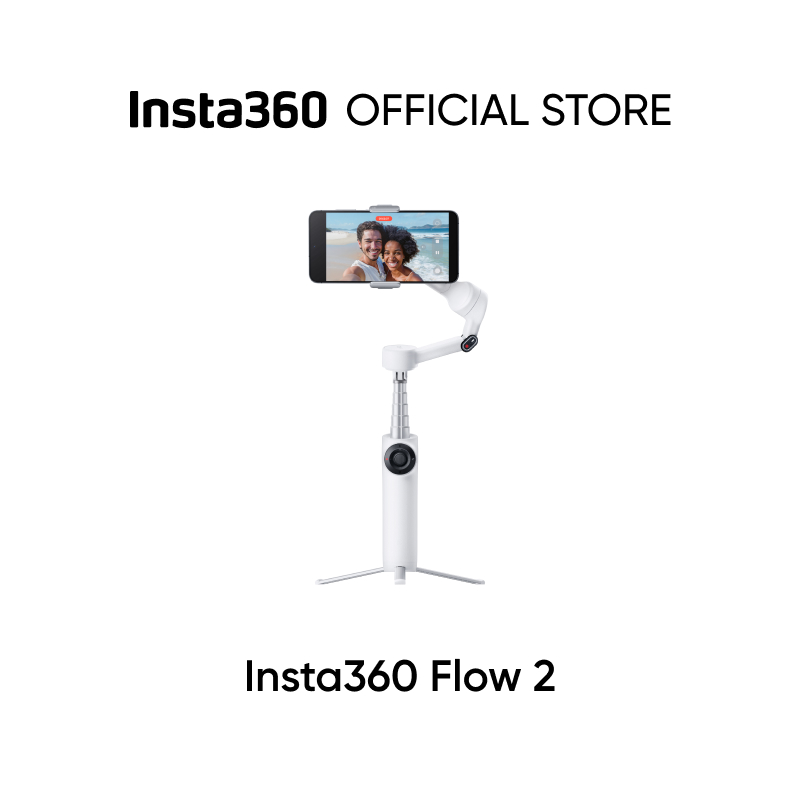  Intsa360 Flow 2 Gimbal Stabilizer for Smartphone - Foldable AI Phone Gimbal AI & Multi-Person Tracking Built-in Tripod Selfie Stick Remote control iPhone Android Phone Stabilizer Travel&Vlog 