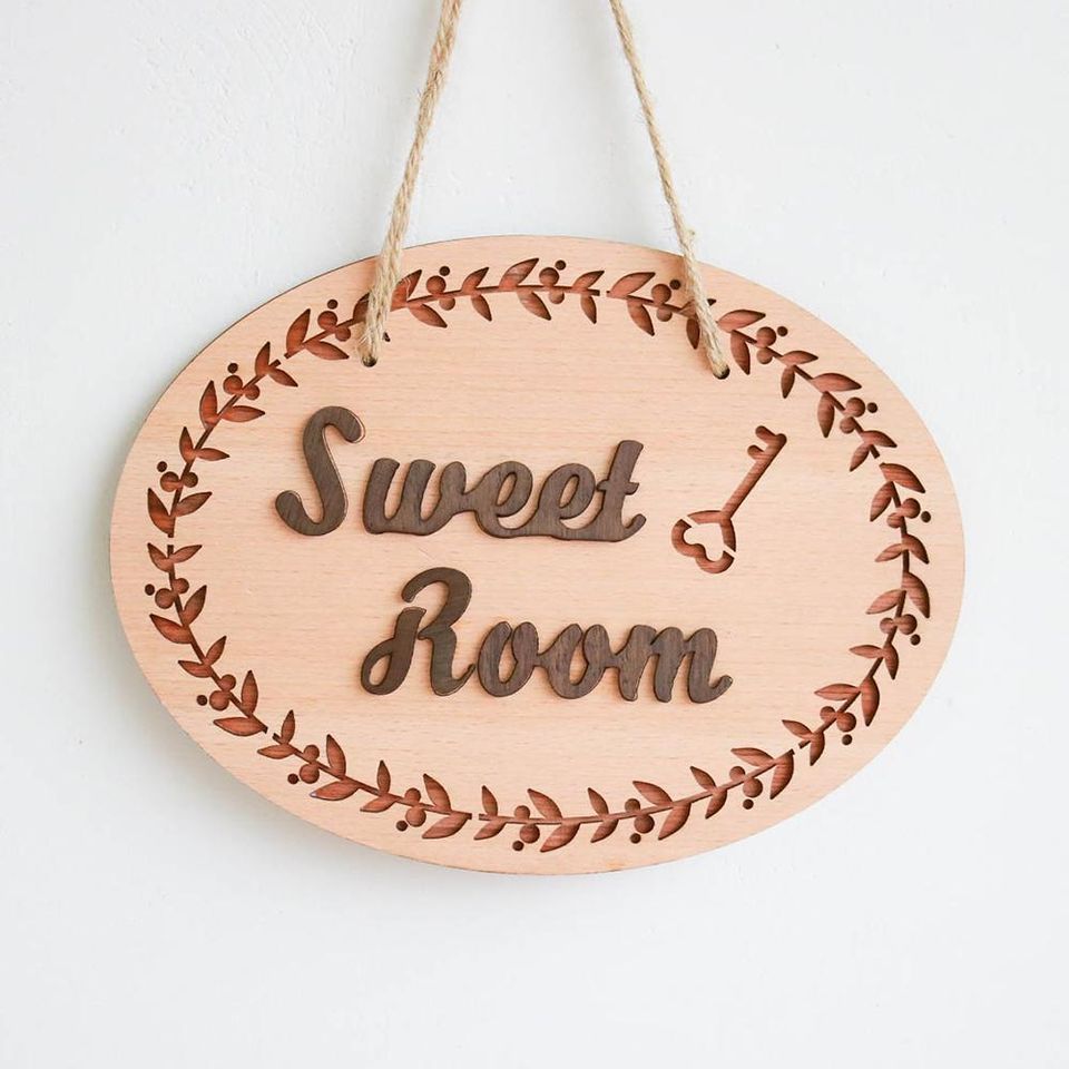 Decor home Bảng gỗ trang trí Sweet Room