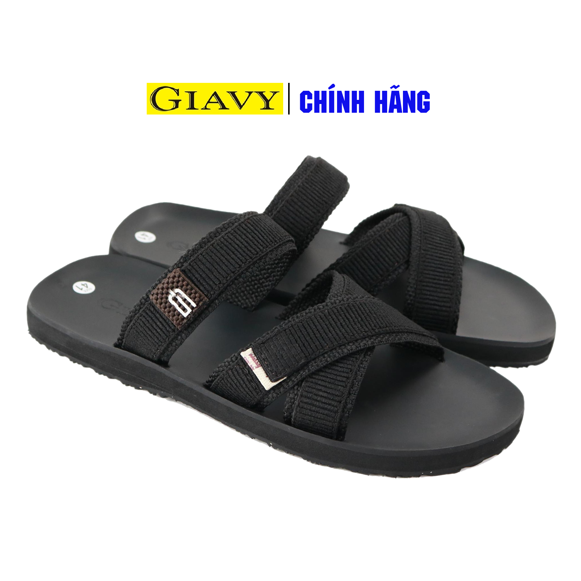 Dép nam gia vy quai chéo - giavy chính hãng tl345 đế cao su