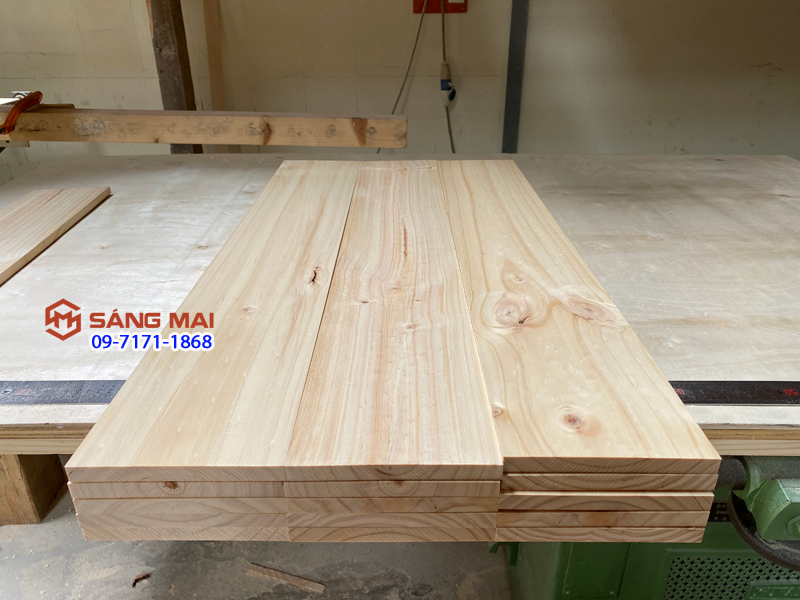 [MS21] Tấm gỗ thông dày 1,2cm x mặt rộng 14cm x dài 80cm + láng mịn 4 mặt