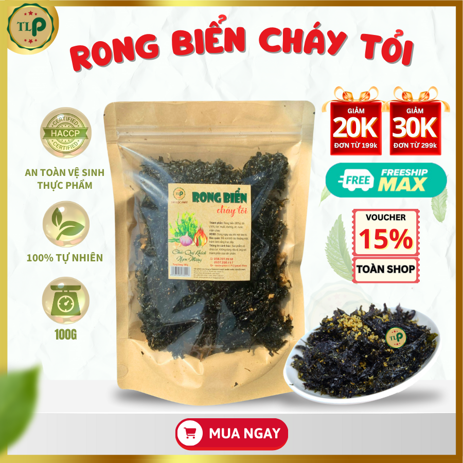 Rong biển cháy tỏi tân lộc phát gói 100g