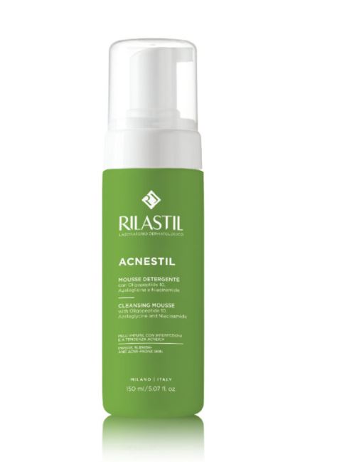 Bọt rửa mặt dành cho da mụn - rilastil acnestil cleansing mousse