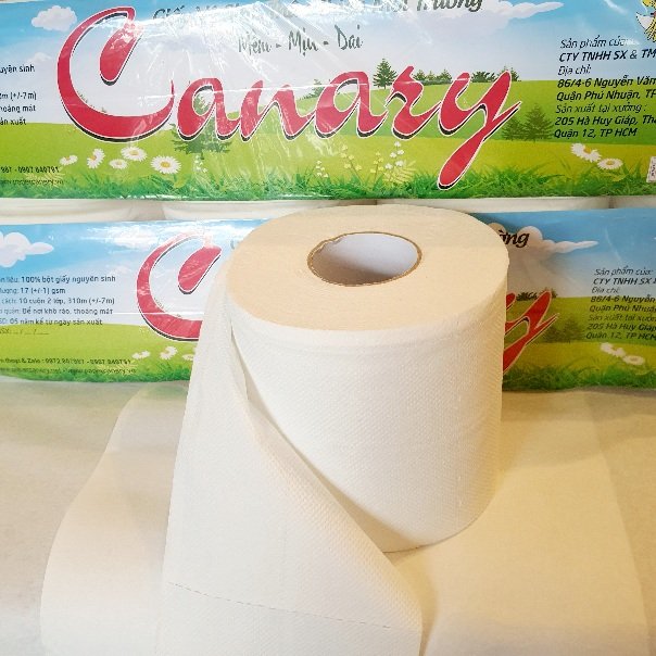 Combo 10 cuộn Giấy vệ sinh cuộn nhỏ CANARY, 2 lớp, 310m,mềm,min,dai, không bụi, 100% bột nguyên sinh - Giấy Hồng Nhung