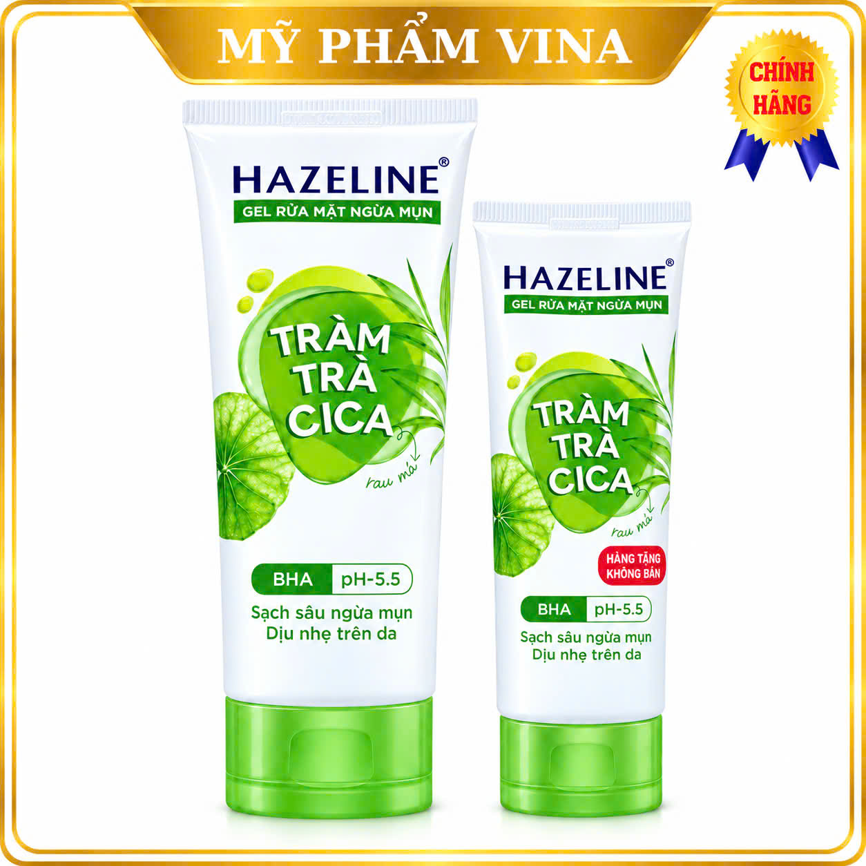 Gel rửa mặt hazeline ngừa mụn tràm trà cica 100g