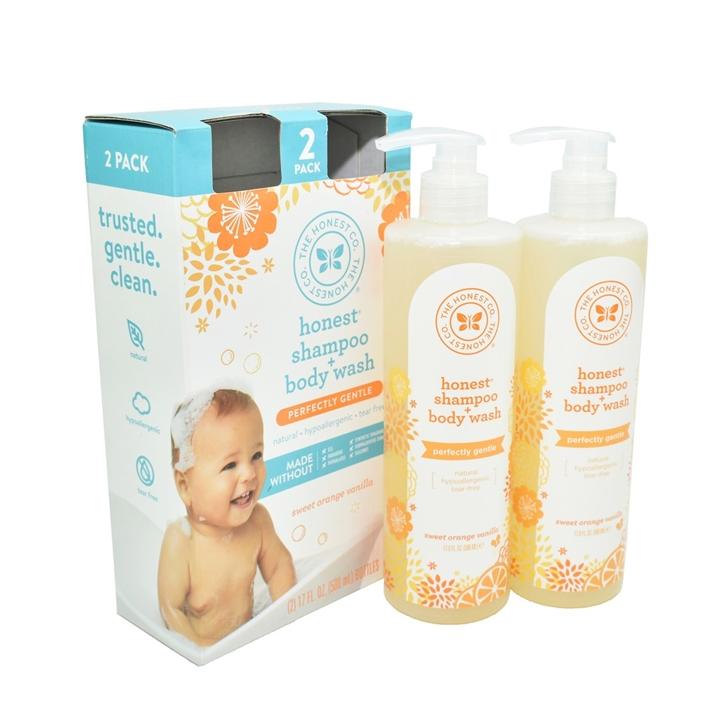 Cặp Dầu Gội Sữa Tắm Cho Bé Honest Shampoo & Body Wash 500ml