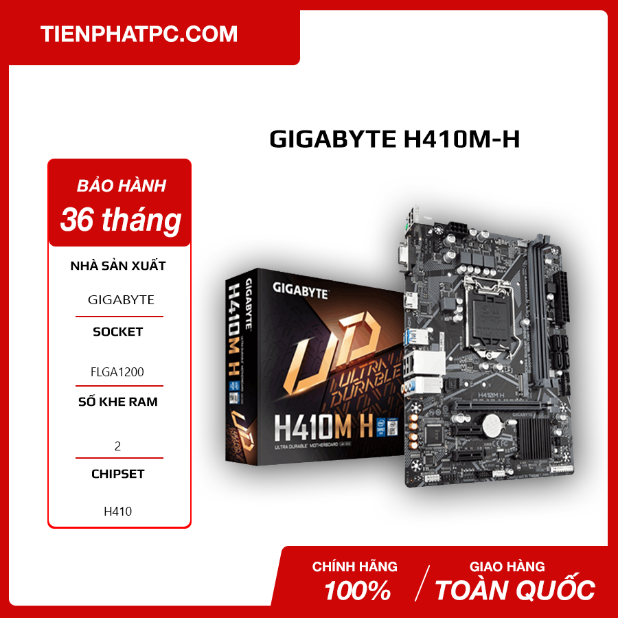 Bo mạch chủ gigabyte h410m-h cao cấp chính hãng giá tốt