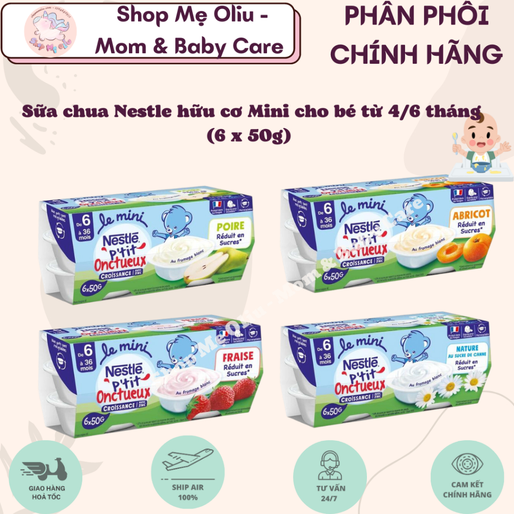 MẪU MỚI Sữa chua phomai Nestle mini cho bé từ 6 tháng