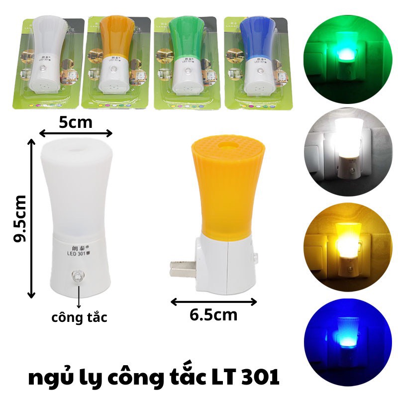 Đèn ngủ hình cái ly công tắc lt301