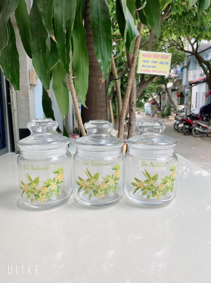 Set 3 hủ thuỷ tinh có nắp 500ml