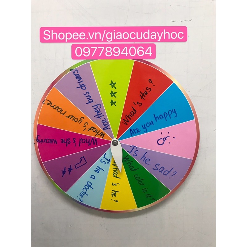 Giáo cụ dạy học : Vòng quay kì diệu -magic wheel -Size 40cm -đồ dùng dạy học hấp dẫn