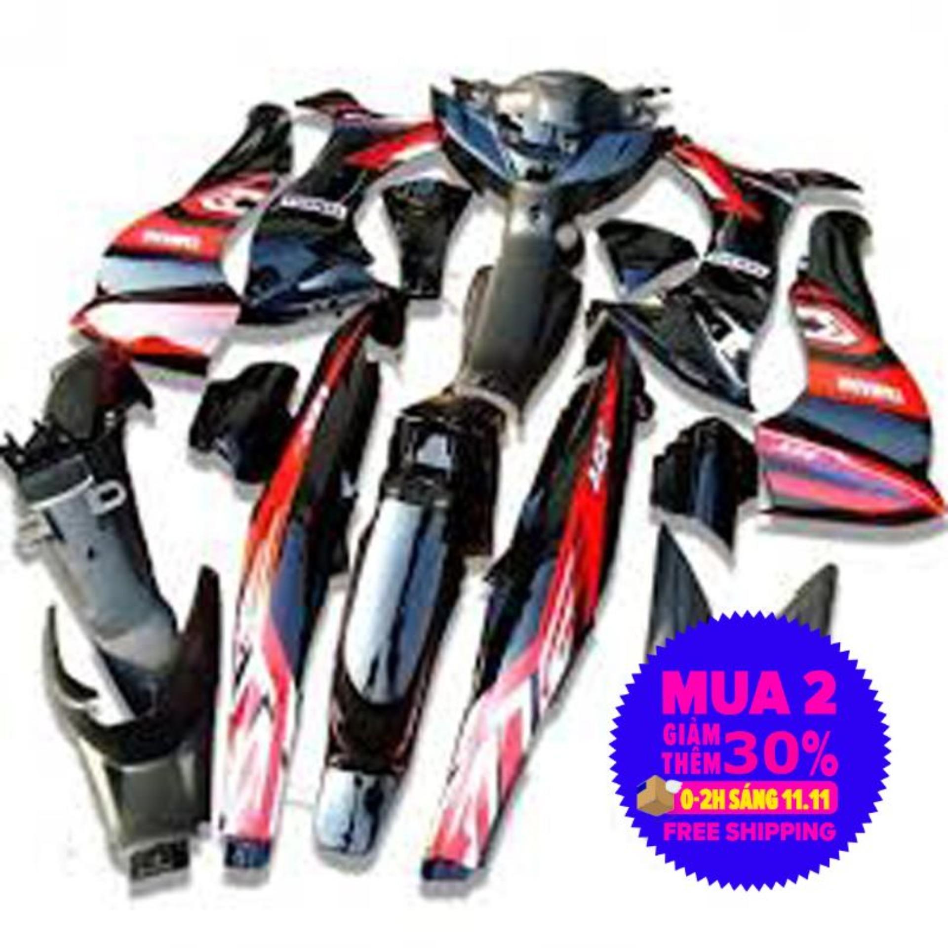 Dàn áo xe jupiter MX / yamaha,JUPITER  gavita Màu Đen ( Tặng Kèm Tem ) -nhựa ABS cao cấp
