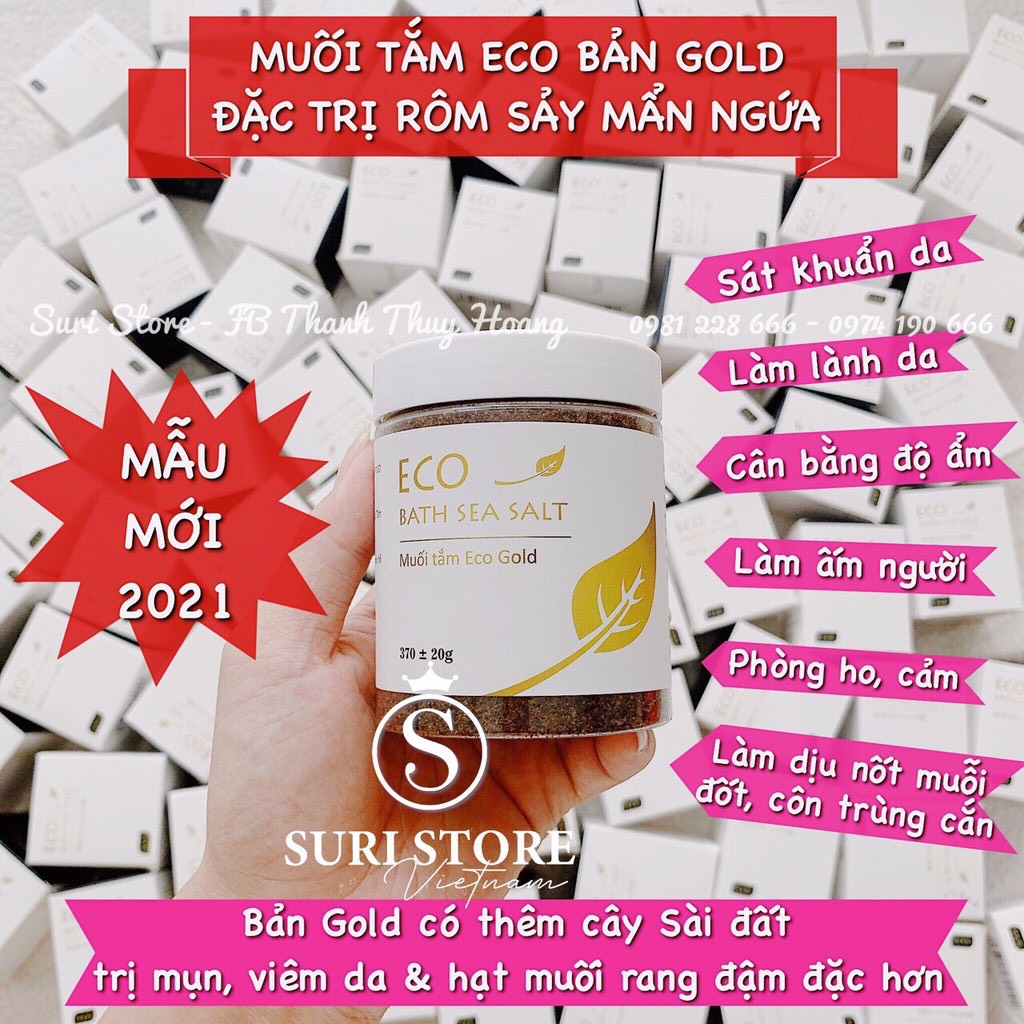 Muối tắm thảo dược cho bé Eco Gold - 370g