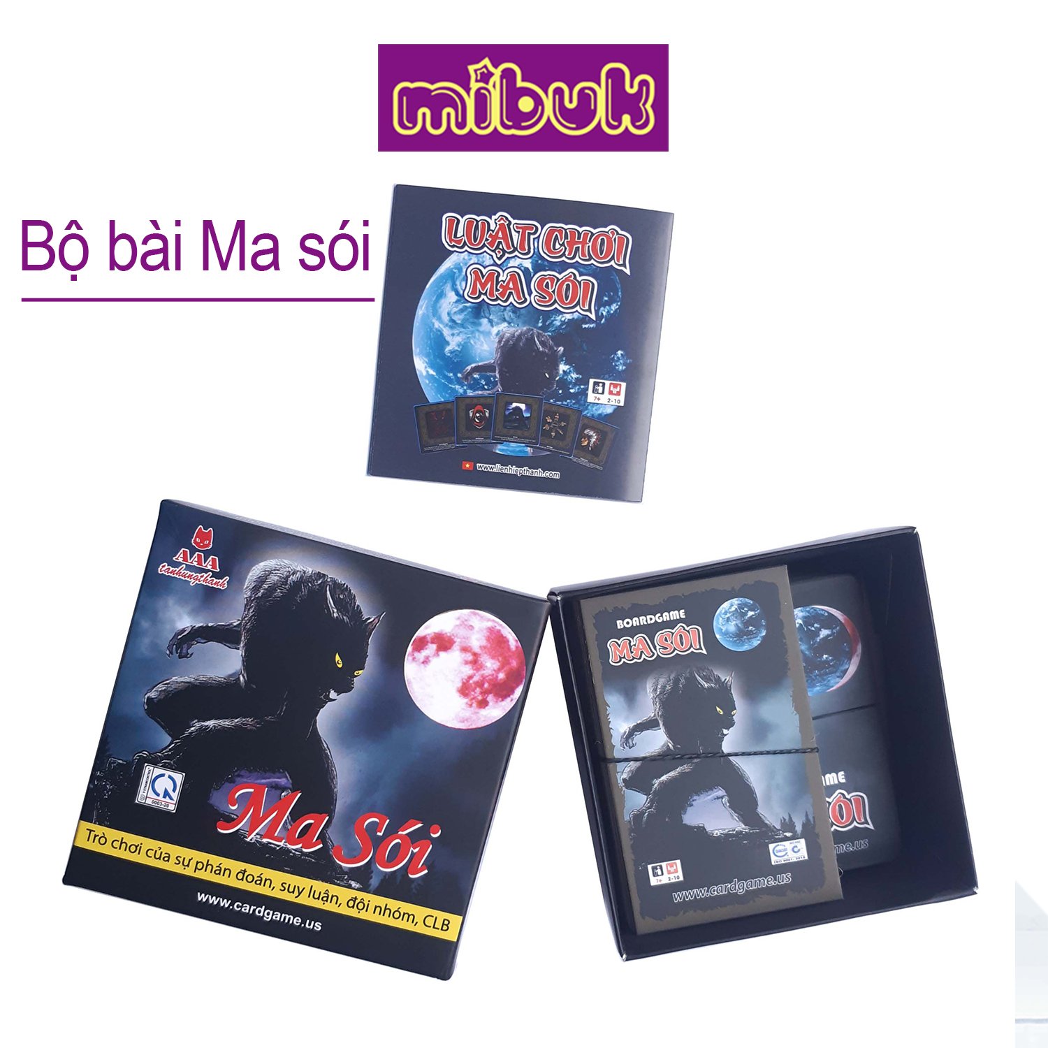 Bộ bài ma sói Tiếng Việt giấy cứng 90 lá