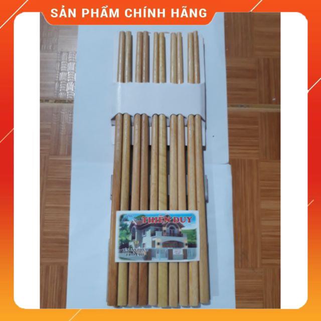 Vỉ 10 đôi đũa gỗ sạch Thiên Duy