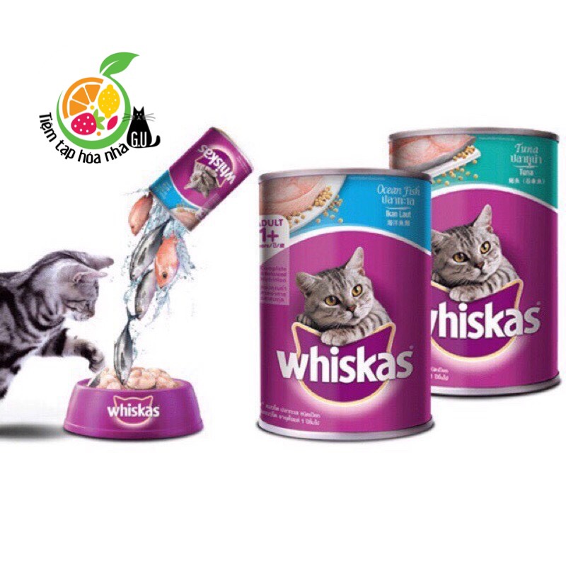 Pate whiskas lon 400g cho mèo lớn đủ vị
