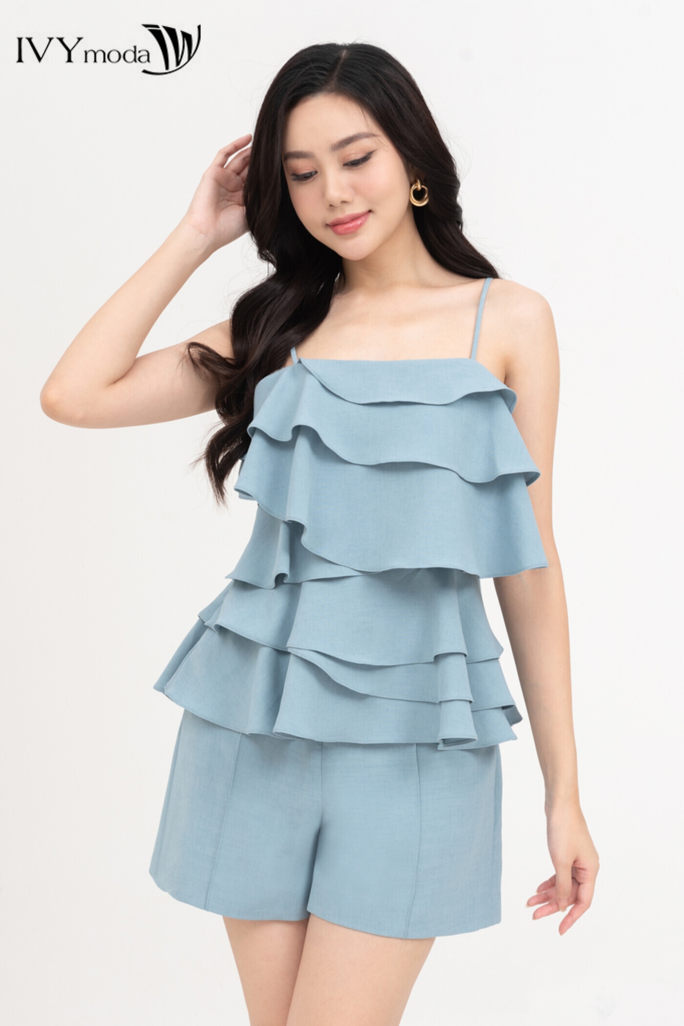 Nora Set - Áo hai dây phối bèo IVY moda MS 15B9749