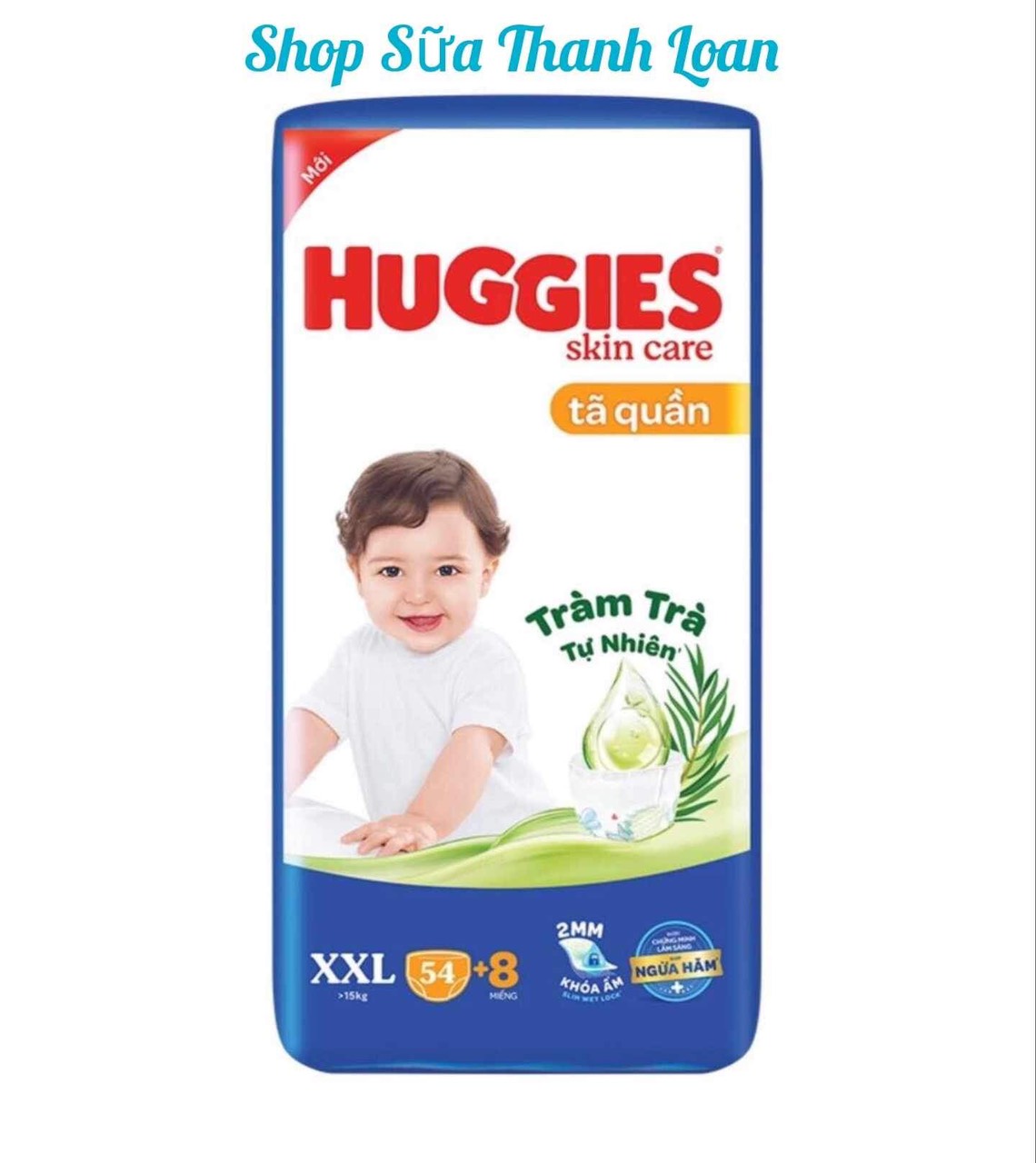 Tã quần huggies skincare super jumbo size xxl - gói 54 miếng