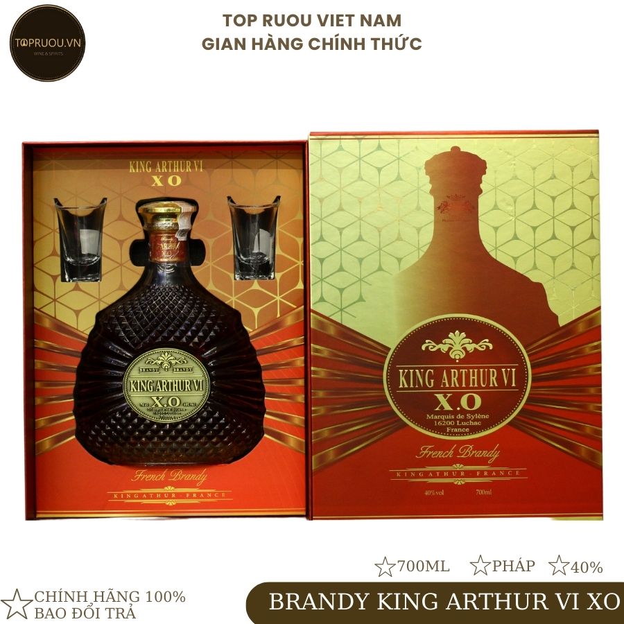 Rượu brandy xo king arthur vi 700ml