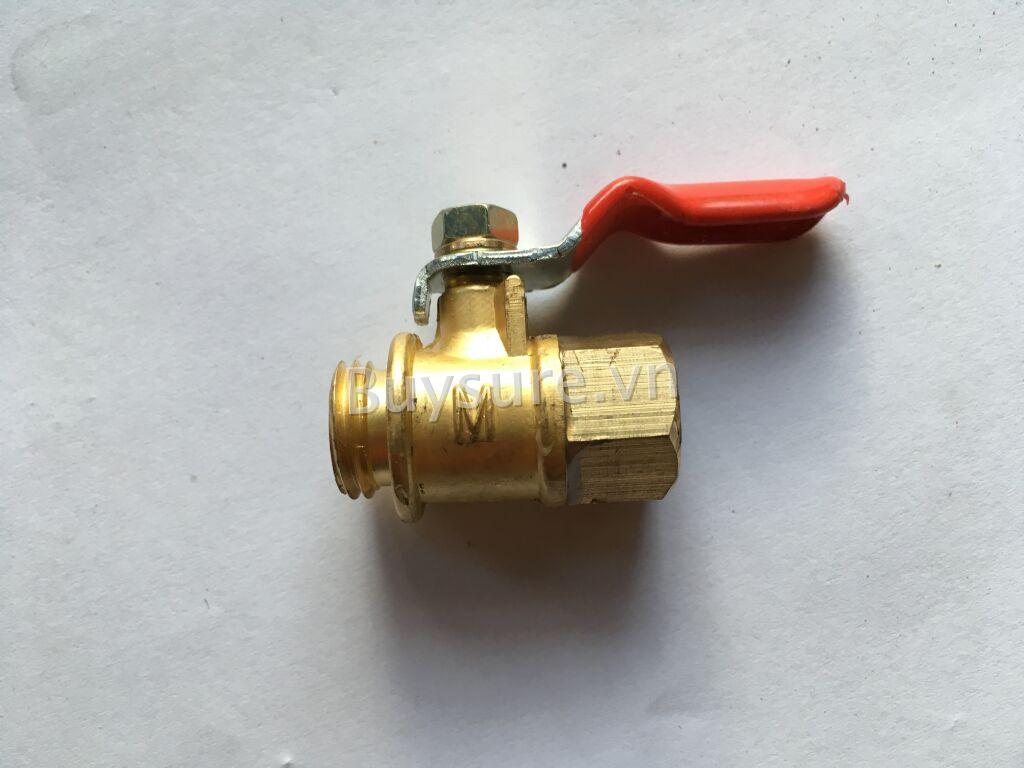 Van khoá đồng ren trong - ren ngoài 14mm