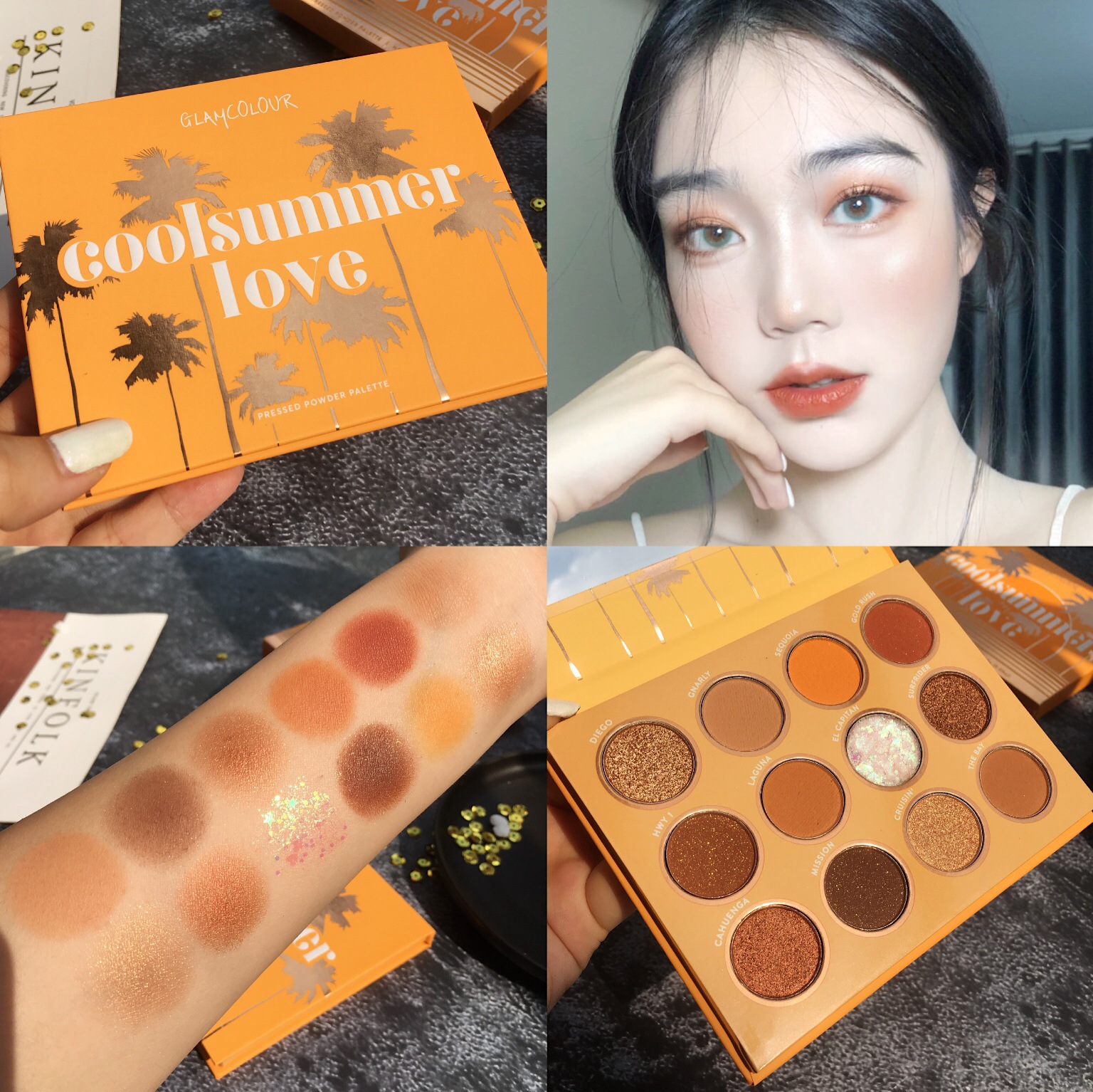 Bảng mắt nhũ 12 ô cool summer love của glamcolour